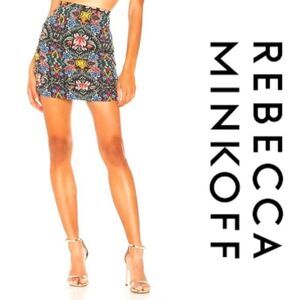 Size 2 Small Rebecca Minkoff Adalynn Mini Skirt Shirred Floral
